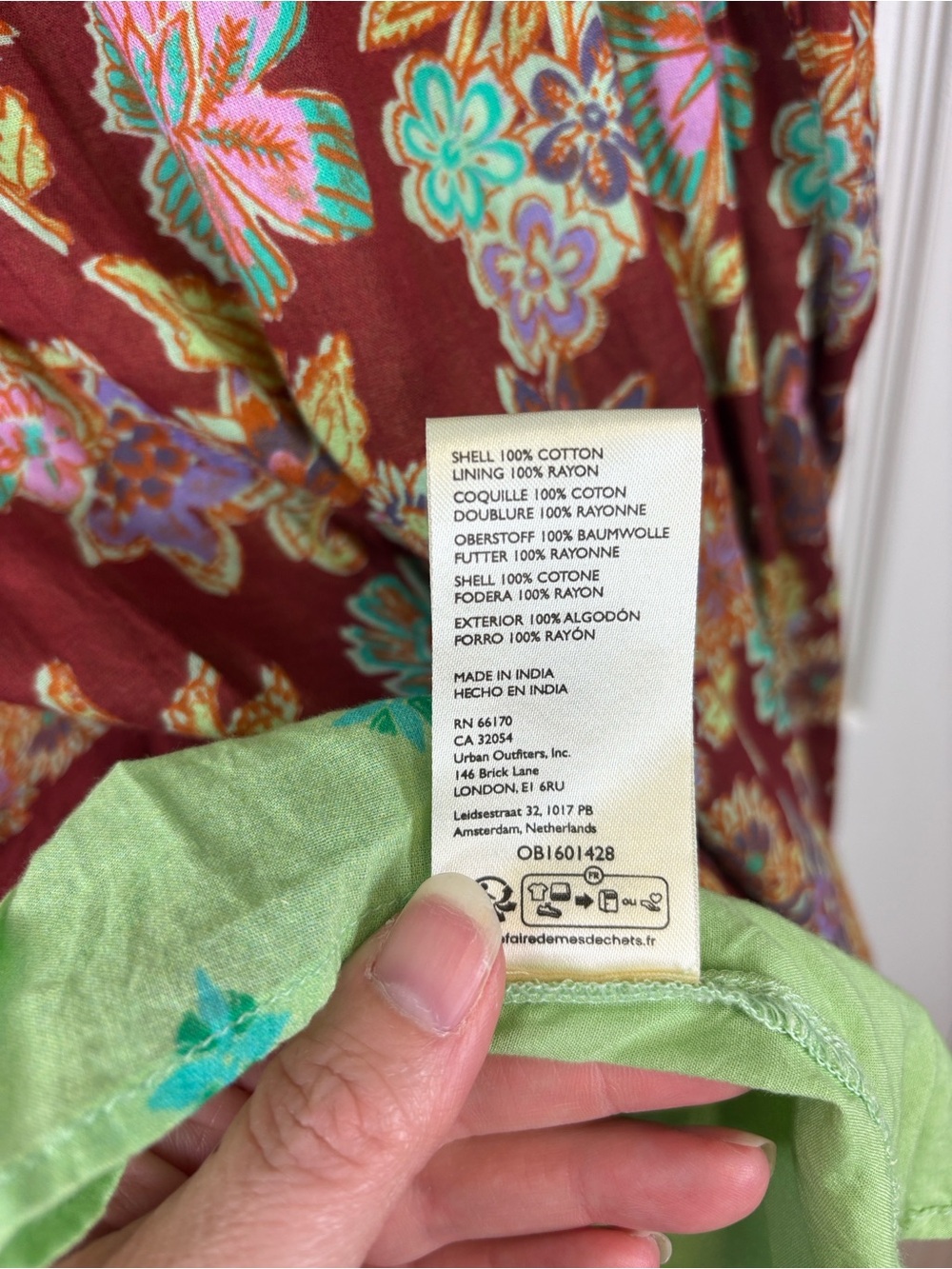 NWT Free People Agnes printed mini dress sz sm - Picture 6 of 7